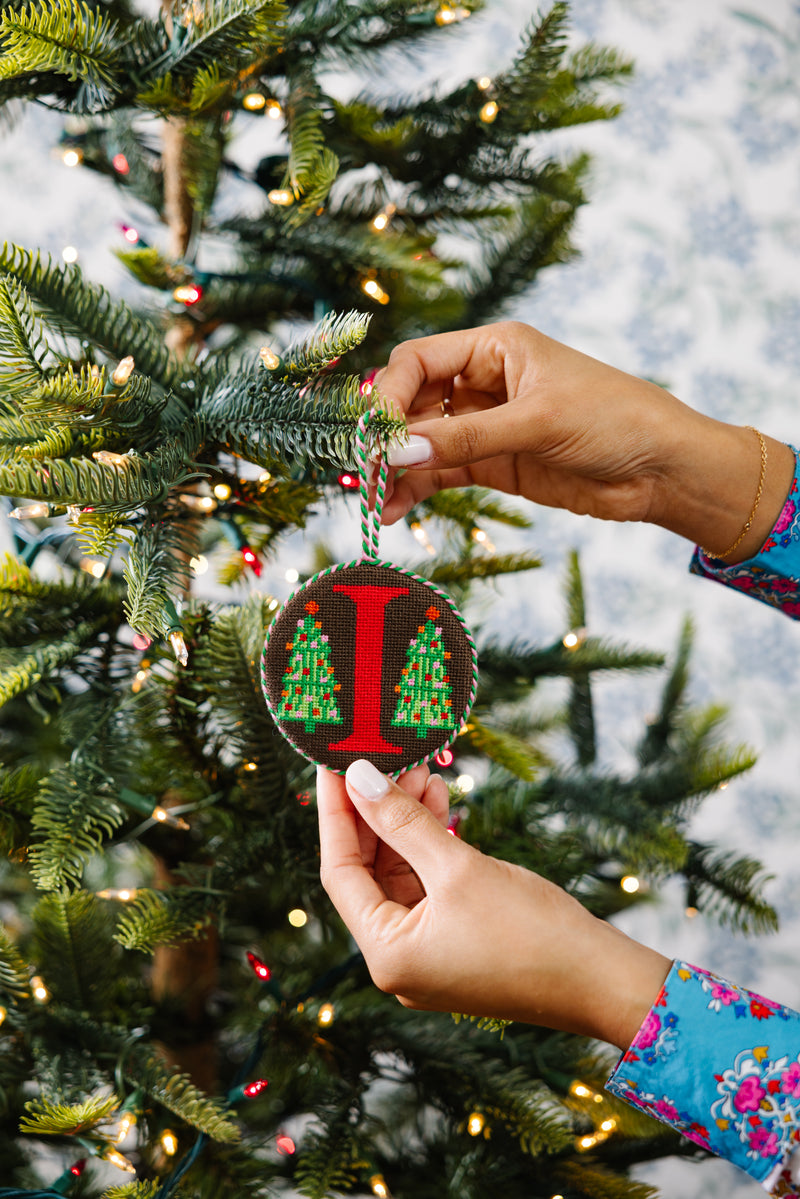 Furbish Needlepoint Monogram Ornament