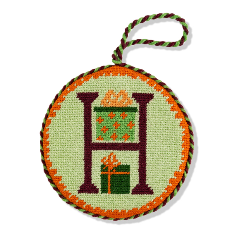 Furbish Needlepoint Monogram Ornament