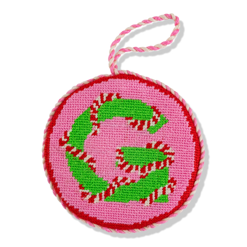 Furbish Needlepoint Monogram Ornament