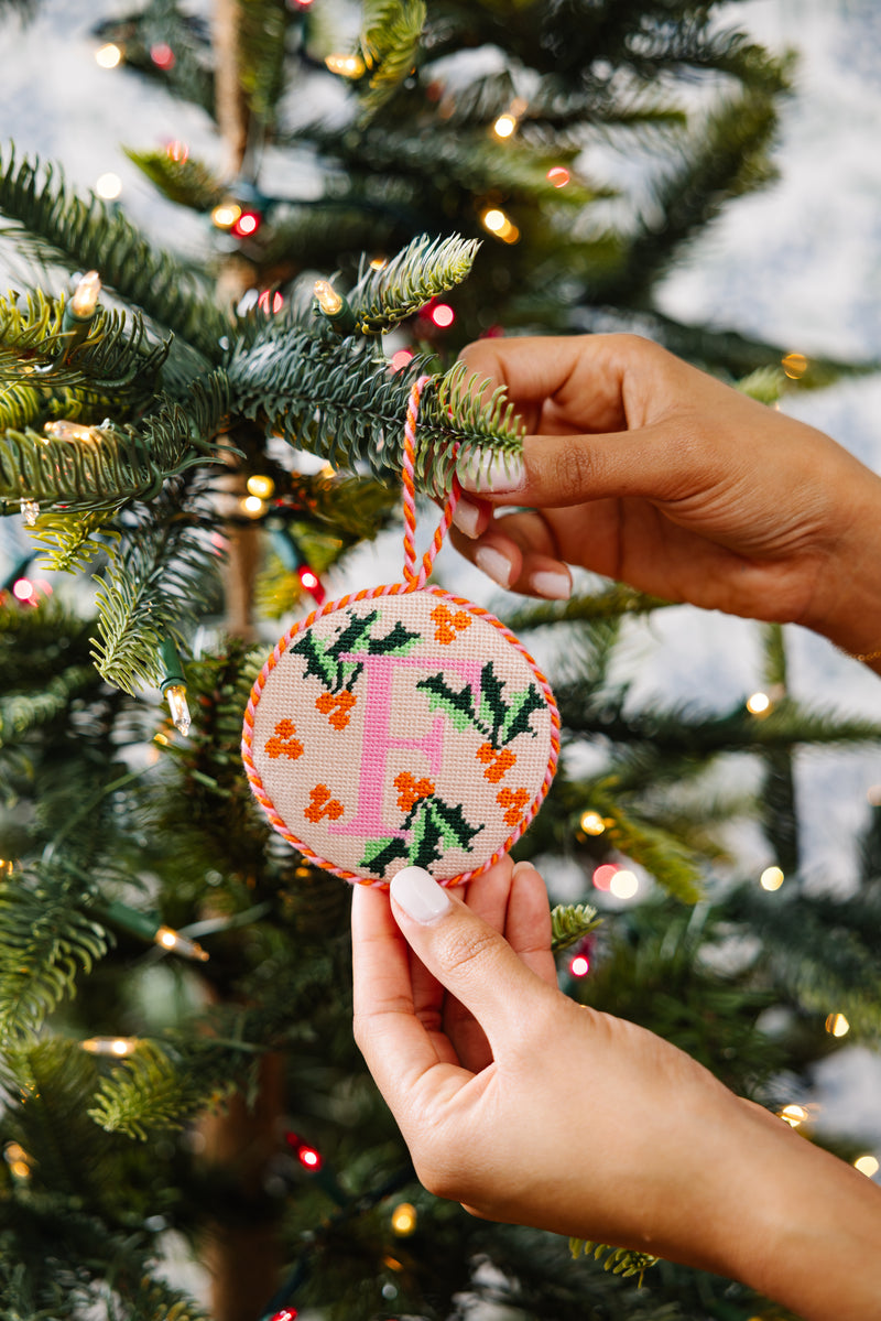 Furbish Needlepoint Monogram Ornament