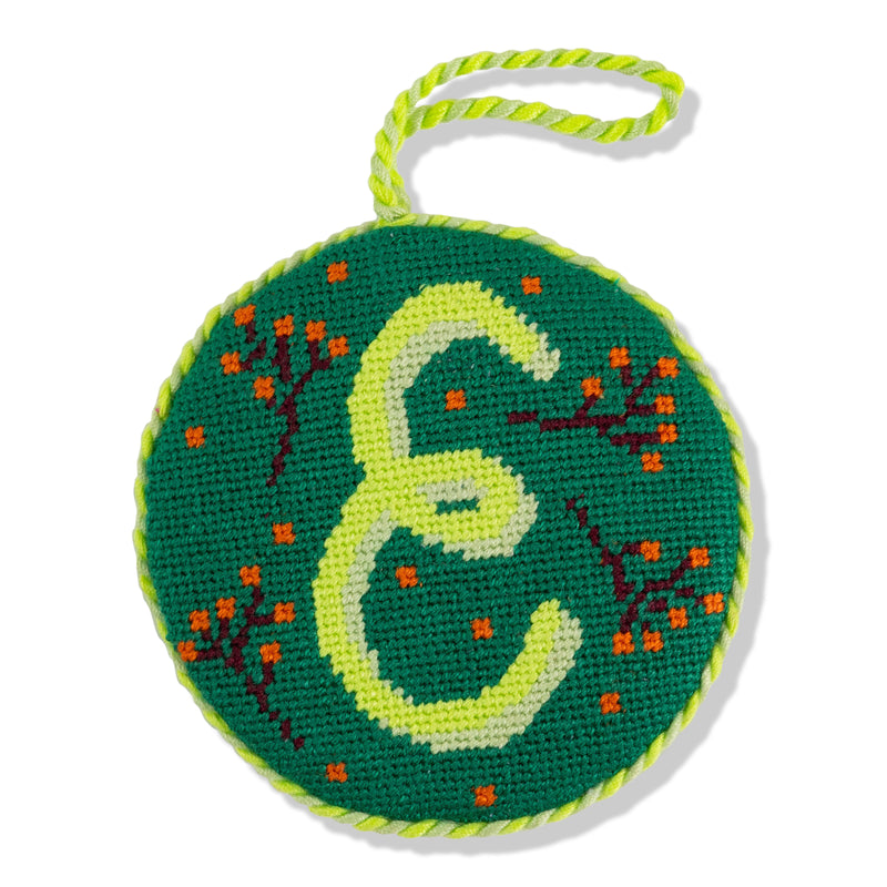 Furbish Needlepoint Monogram Ornament