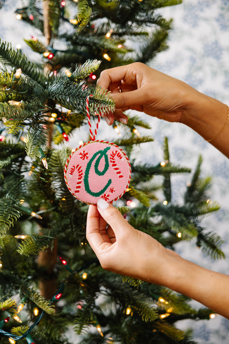 Furbish Needlepoint Monogram Ornament