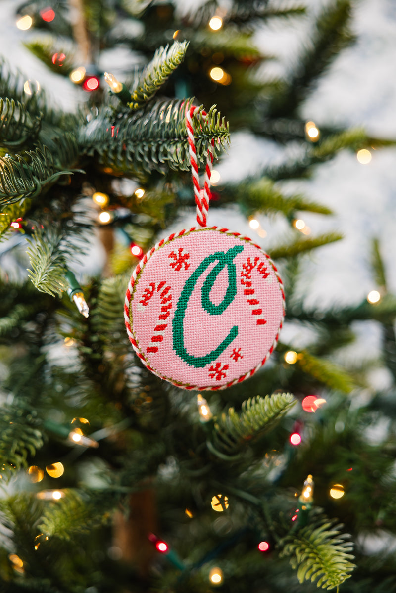 Furbish Needlepoint Monogram Ornament