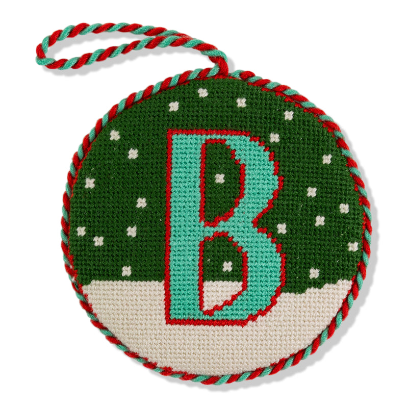 Furbish Needlepoint Monogram Ornament