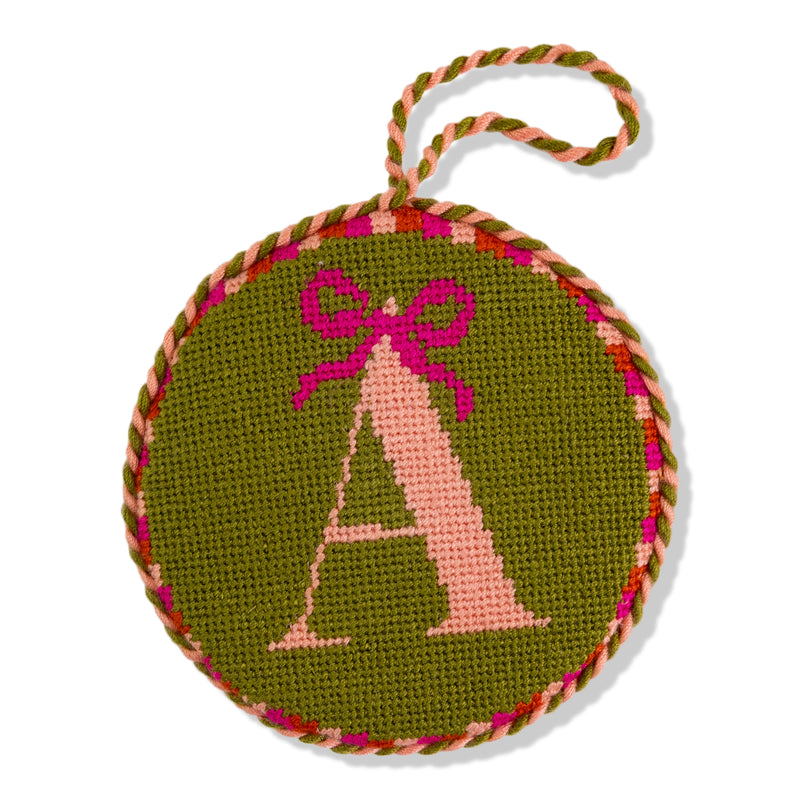 Furbish Needlepoint Monogram Ornament