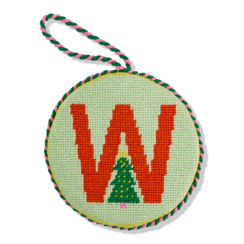 Furbish Needlepoint Monogram Ornament
