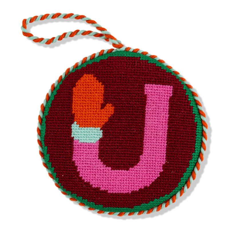 Furbish Needlepoint Monogram Ornament
