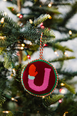 Furbish Needlepoint Monogram Ornament