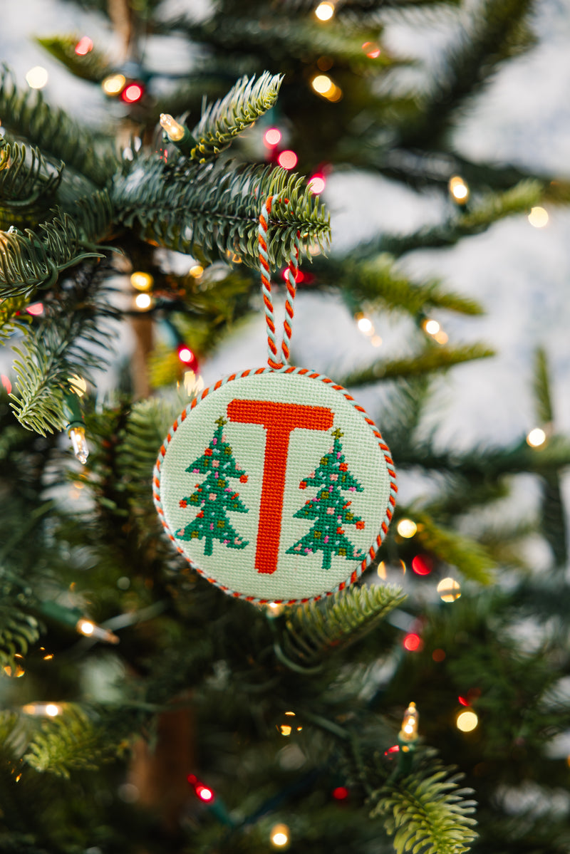 Furbish Needlepoint Monogram Ornament