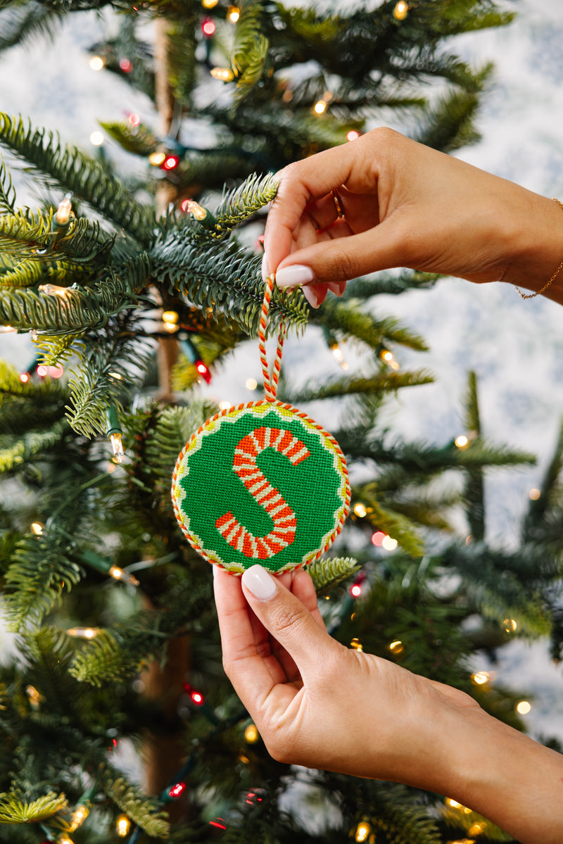 Furbish Needlepoint Monogram Ornament