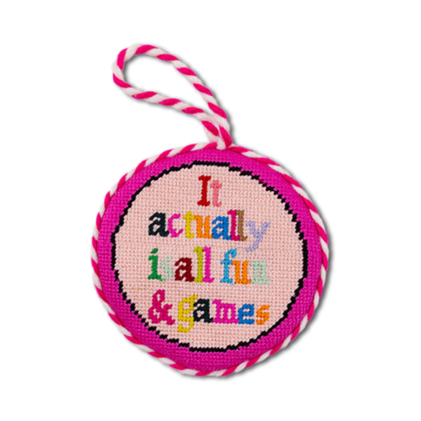 Furbish Needlepoint Ornament | 3.5"