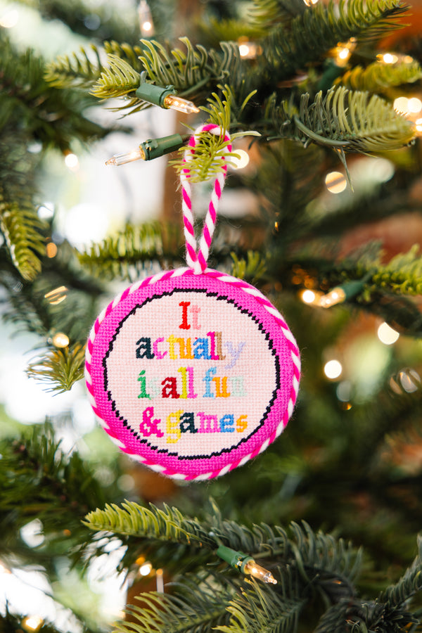 Furbish Needlepoint Ornament | 3.5"