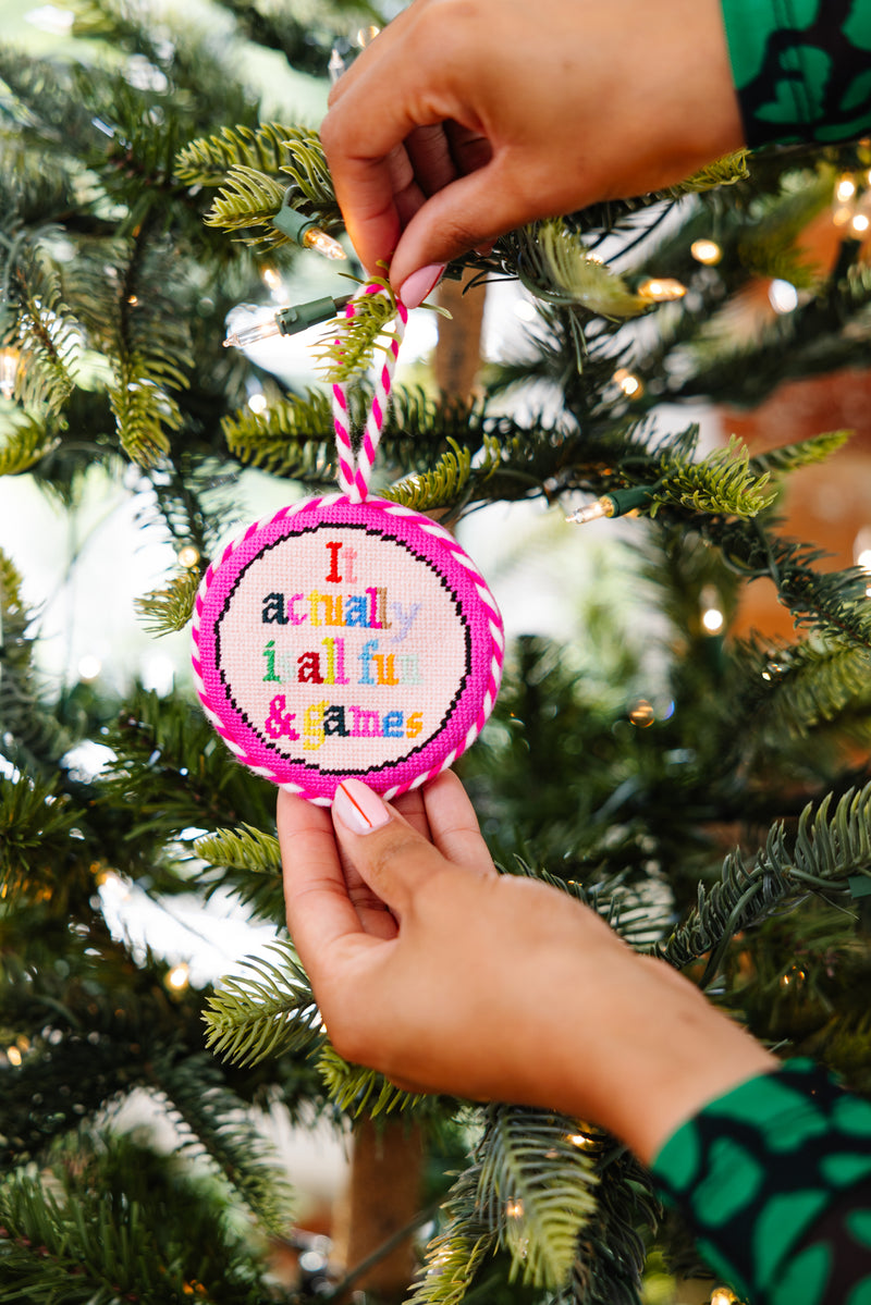 Furbish Needlepoint Ornament | 3.5"