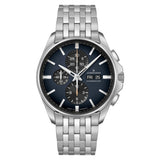 Junghans Meister S Chronoscope - English Date Watch | Night Blue / Stainless Steel