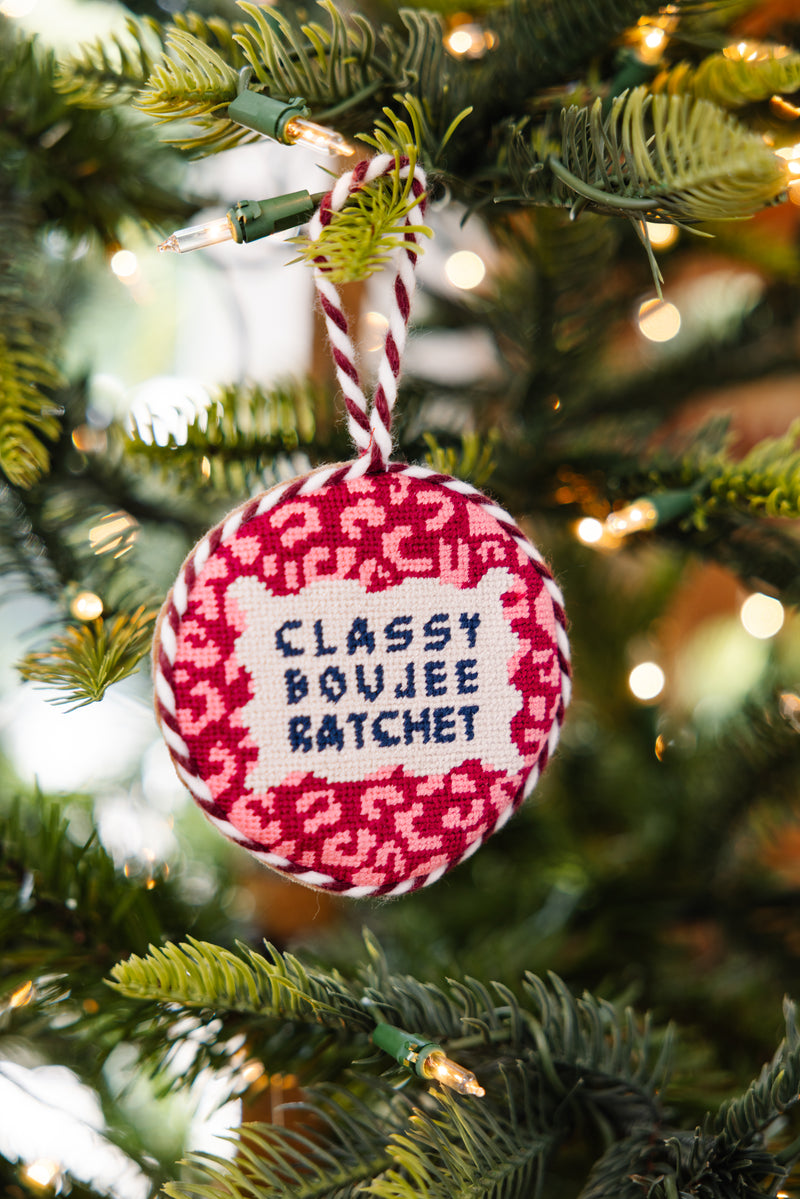 Furbish Needlepoint Ornament | 3.5"