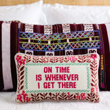 Furbish On Time Needlepoint Pillow