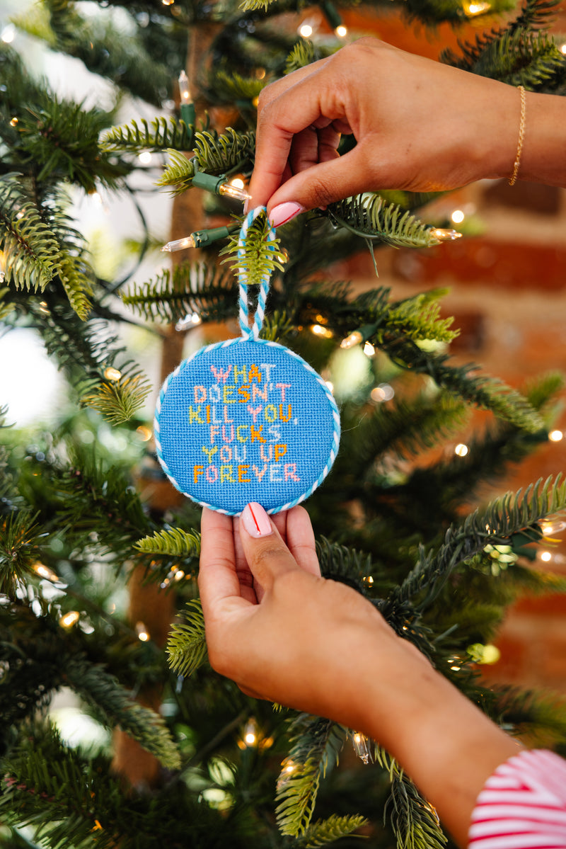 Furbish Needlepoint Ornament | 3.5"