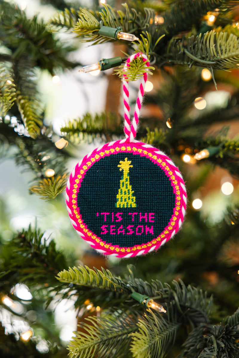 Furbish Needlepoint Ornament | 3.5"