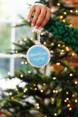 Furbish Needlepoint Ornament | 3.5"