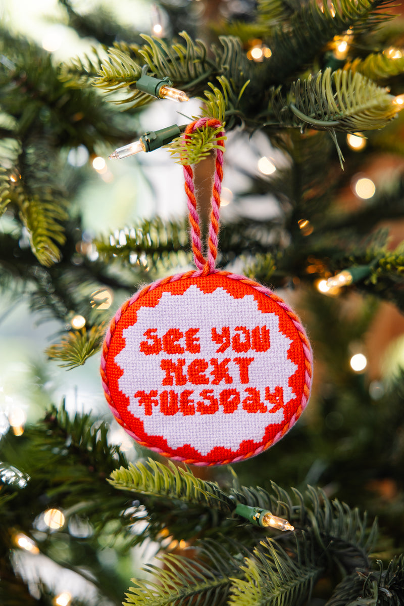Furbish Needlepoint Ornament | 3.5"