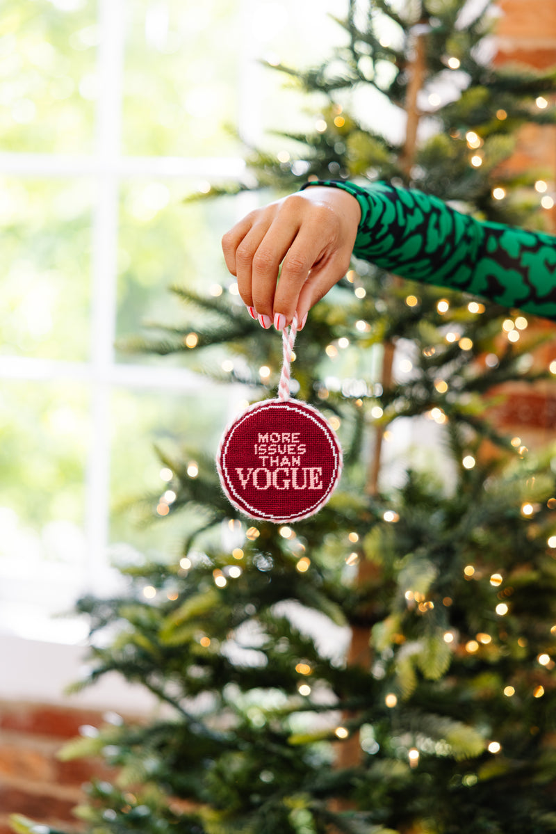 Furbish Needlepoint Ornament | 3.5"