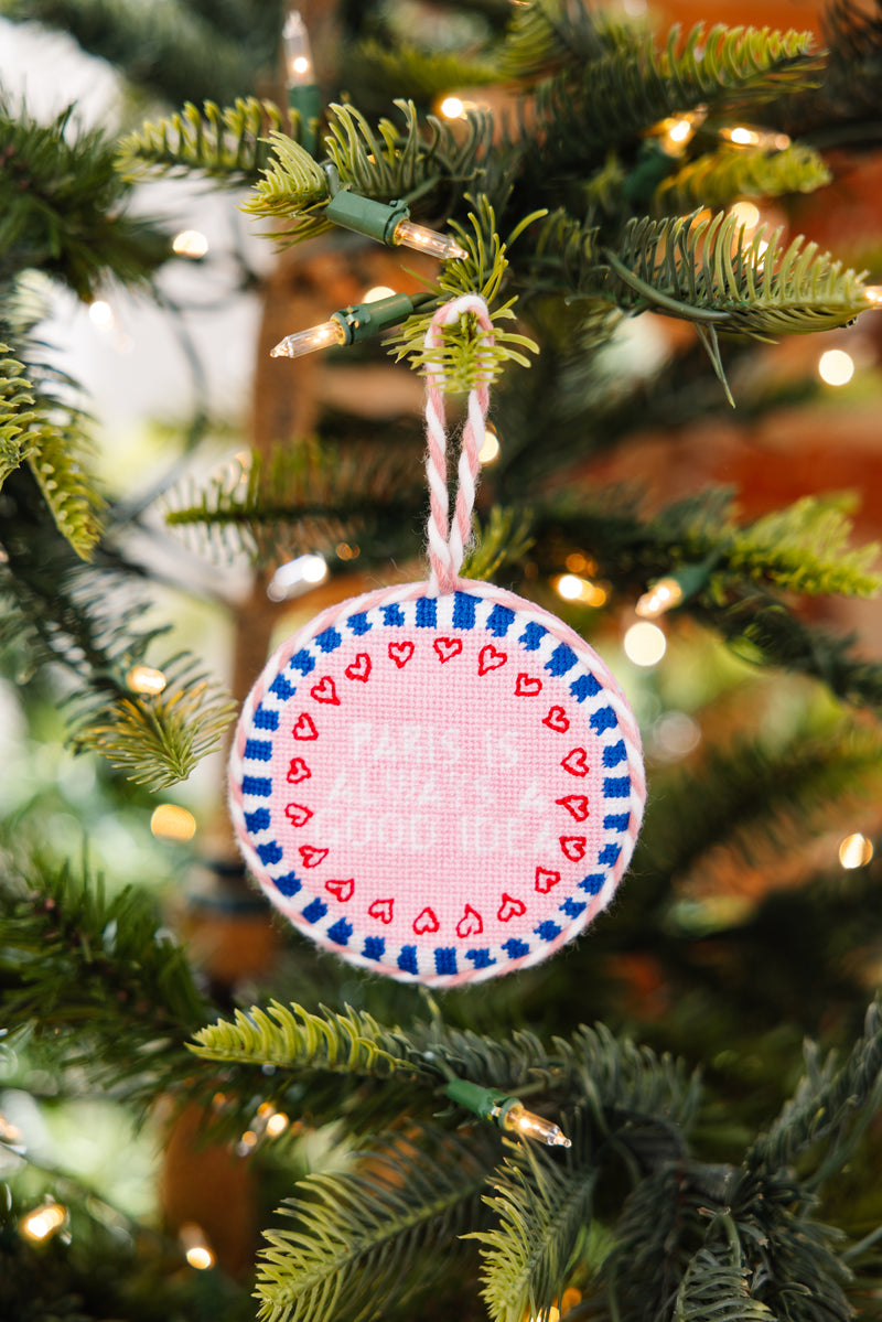 Furbish Needlepoint Ornament | 3.5"