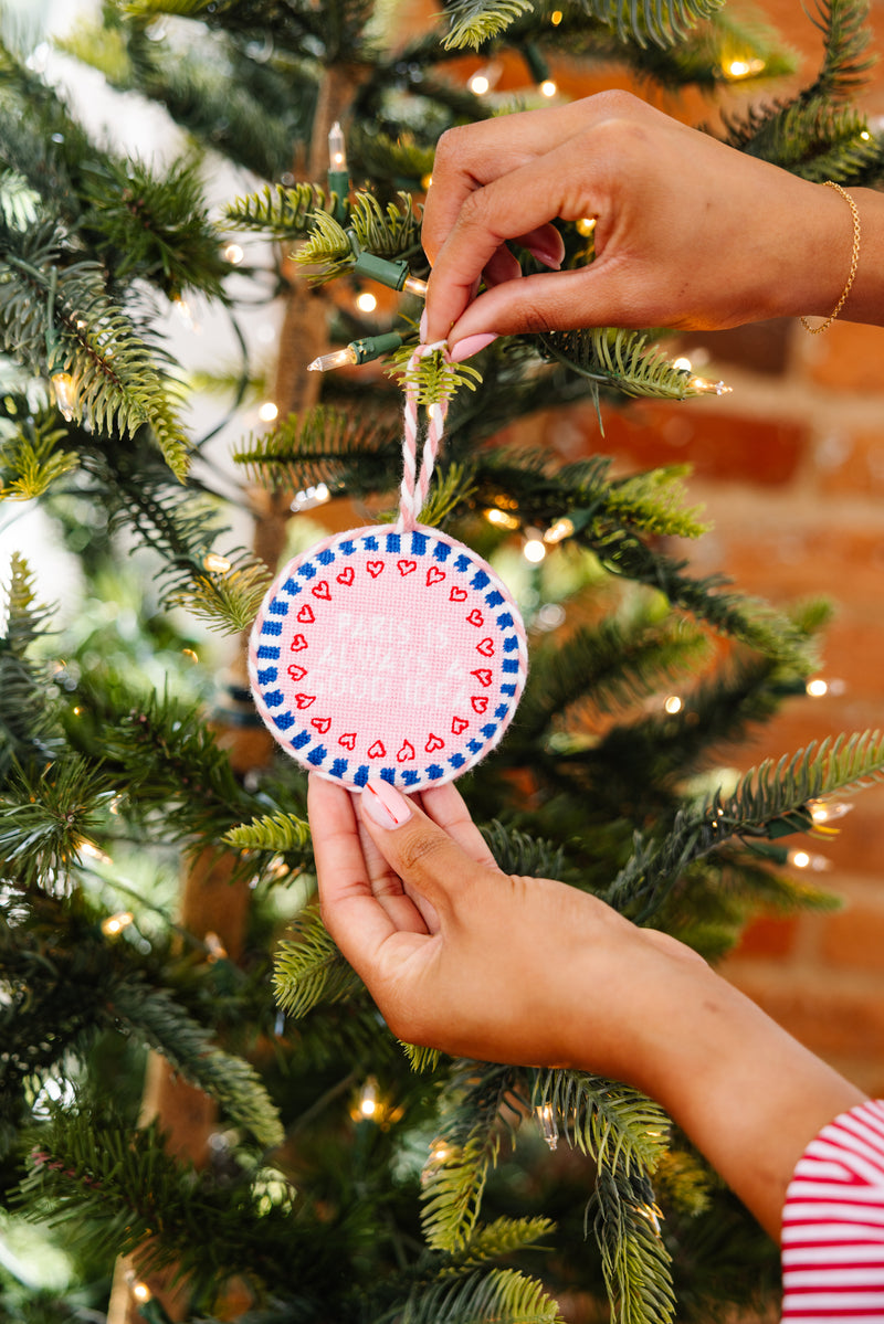 Furbish Needlepoint Ornament | 3.5"