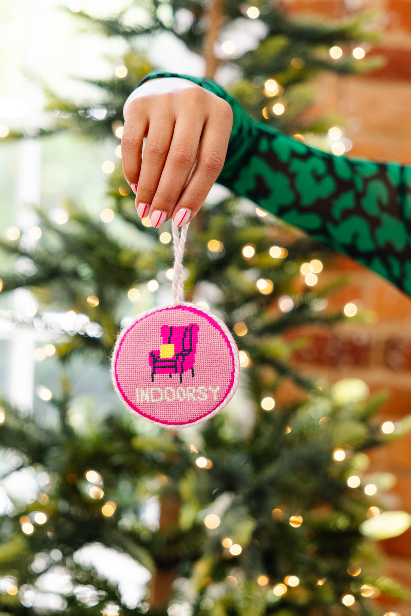 Furbish Needlepoint Ornament | 3.5"