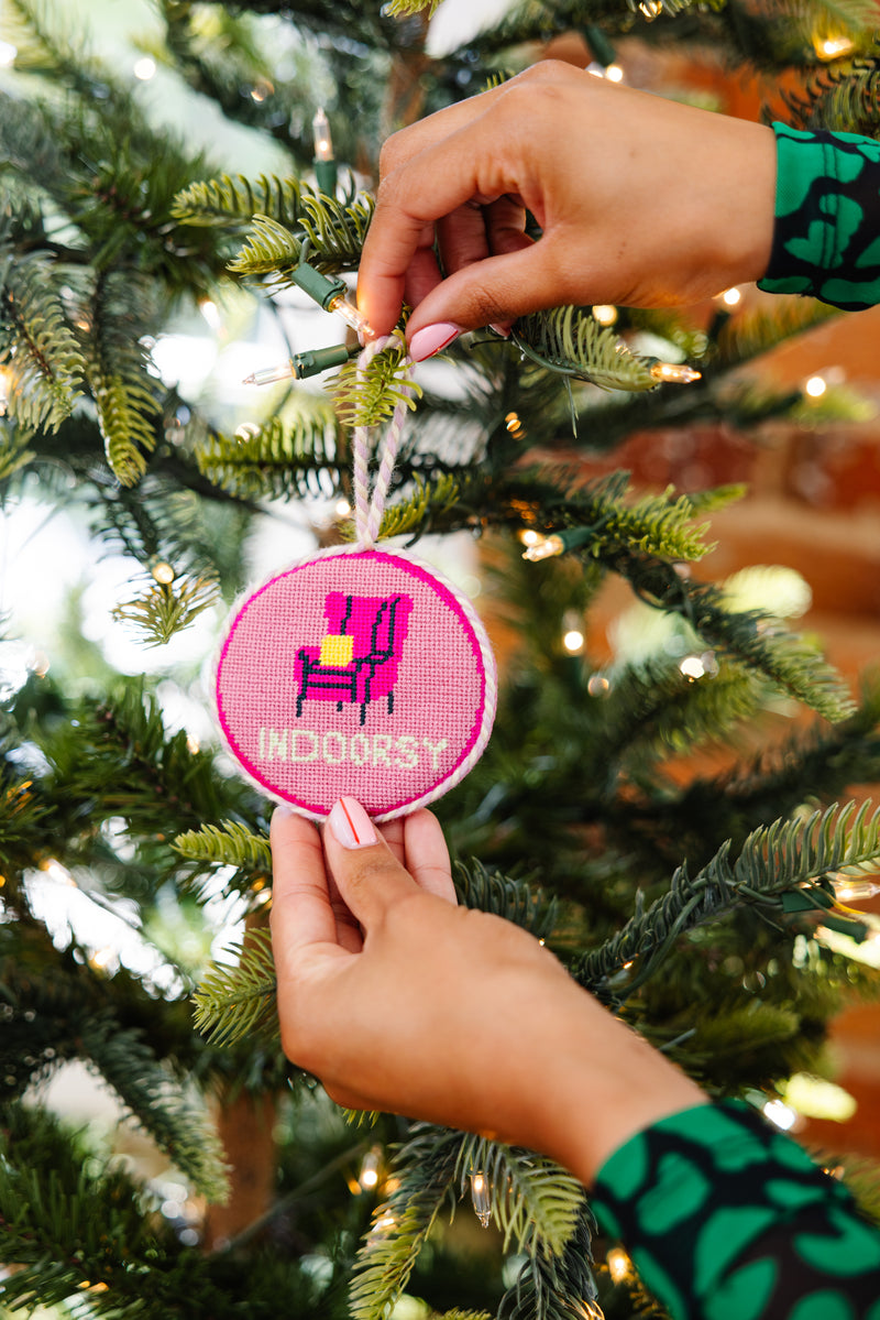 Furbish Needlepoint Ornament | 3.5"