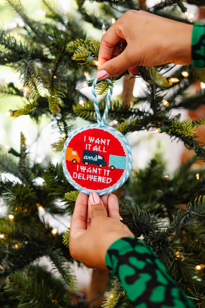 Furbish Needlepoint Ornament | 3.5"