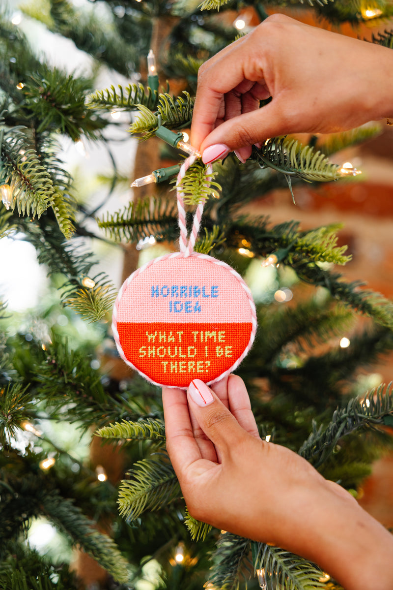 Furbish Needlepoint Ornament | 3.5"