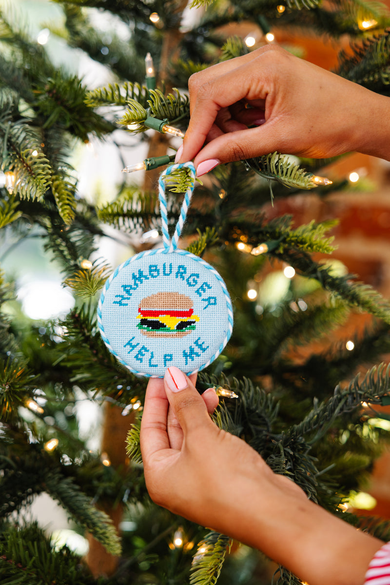 Furbish Needlepoint Ornament | 3.5"