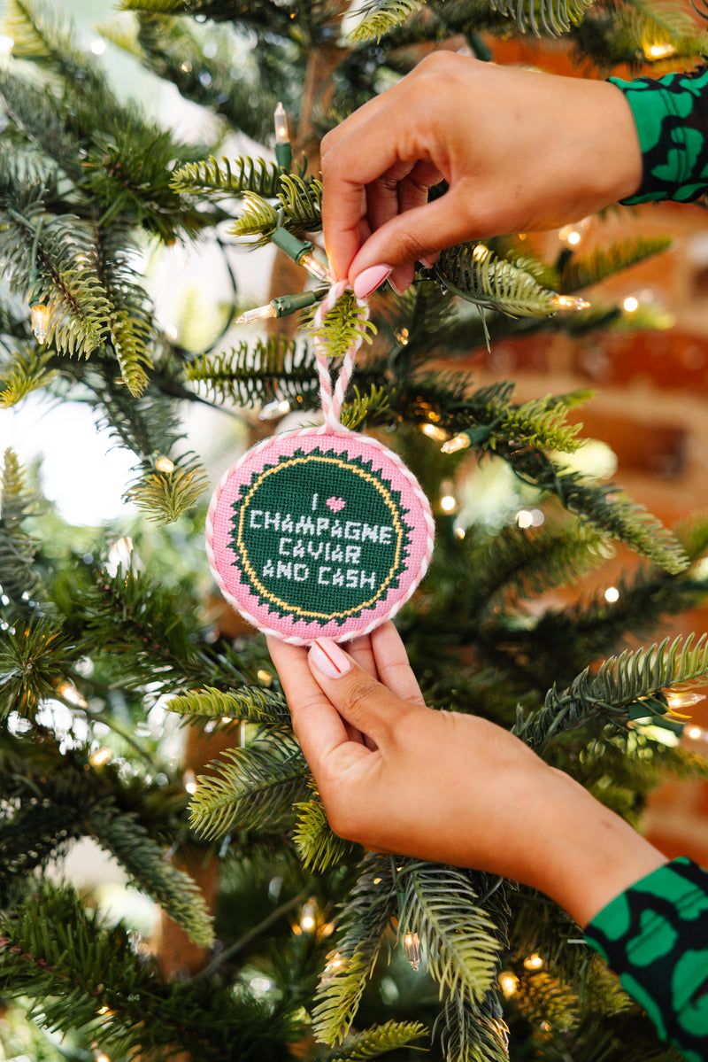 Furbish Needlepoint Ornament | 3.5"