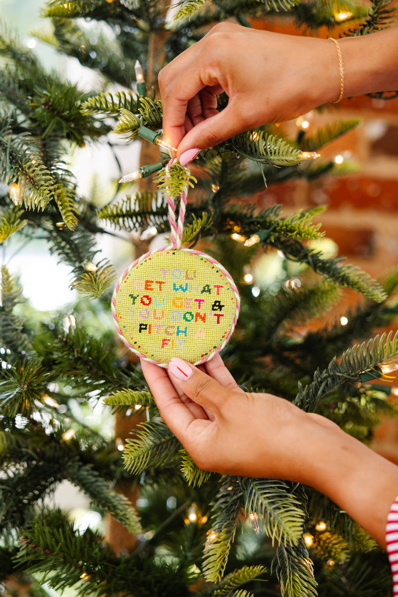 Furbish Needlepoint Ornament | 3.5"