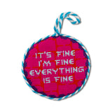 Furbish Needlepoint Ornament | 3.5"