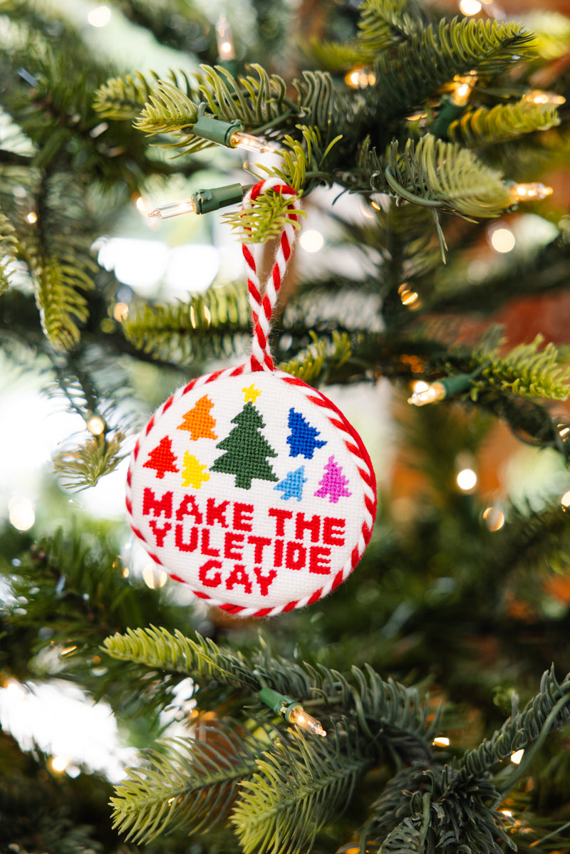 Furbish Needlepoint Ornament | 3.5"