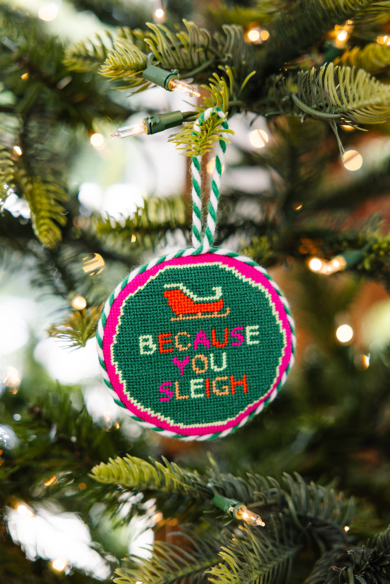Furbish Needlepoint Ornament | 3.5"