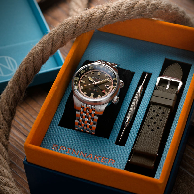 Spinnaker Bradner GMT Automatic Watch | Abbott Brown