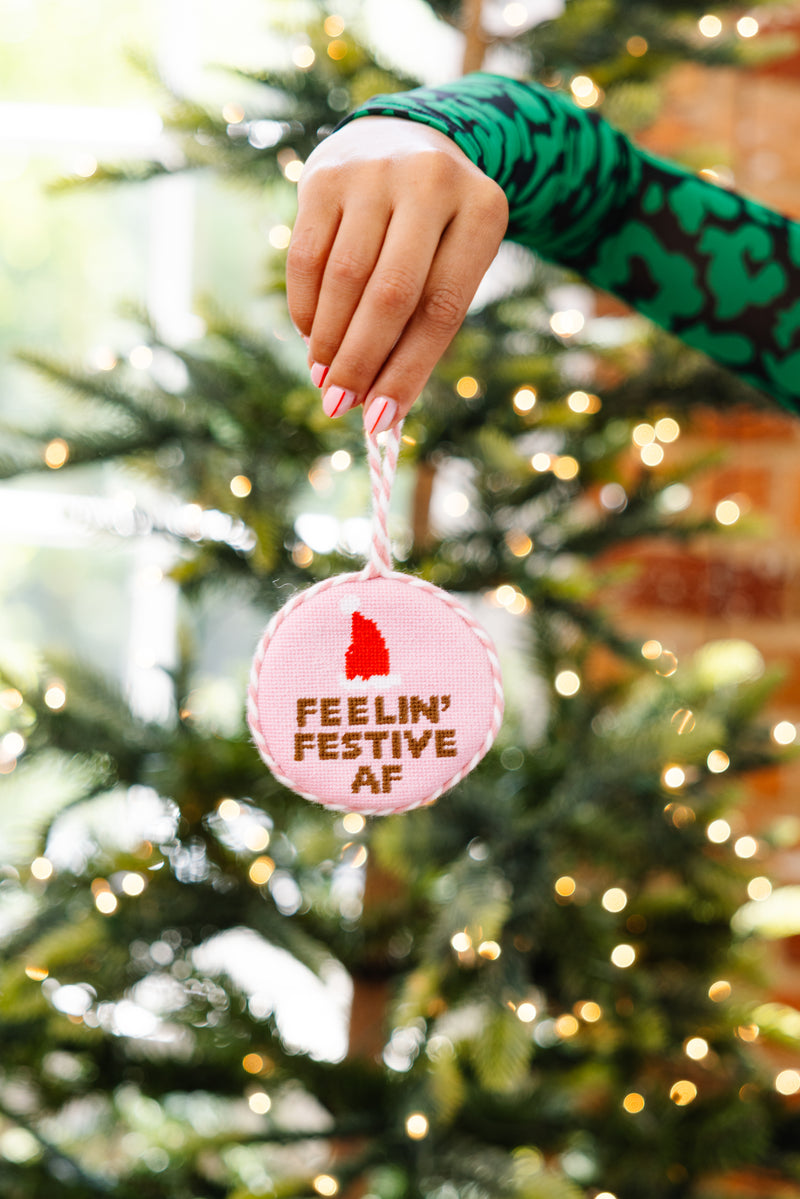 Furbish Needlepoint Ornament | 3.5"