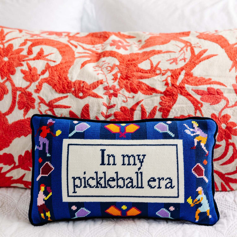 Furbish Pickleball Era Needlepoint Pillow