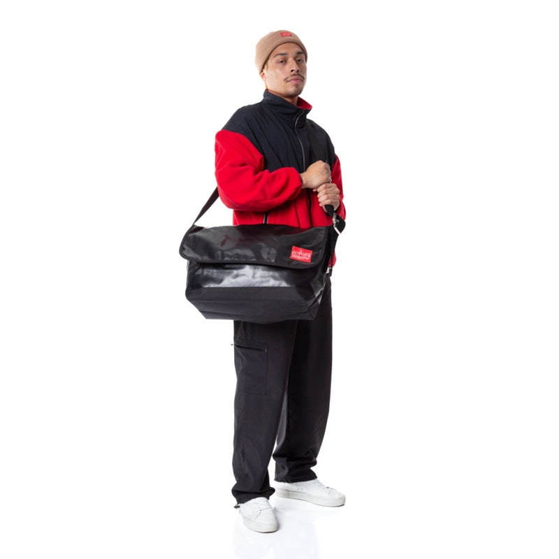 Manhattan Portage Vinyl Vintage Messenger Bag (LG)