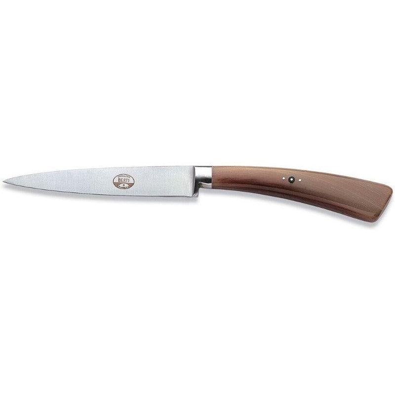 Coltellerie Berti Straight Paring Knife | 4.5" anchored tang blade Ox Horn