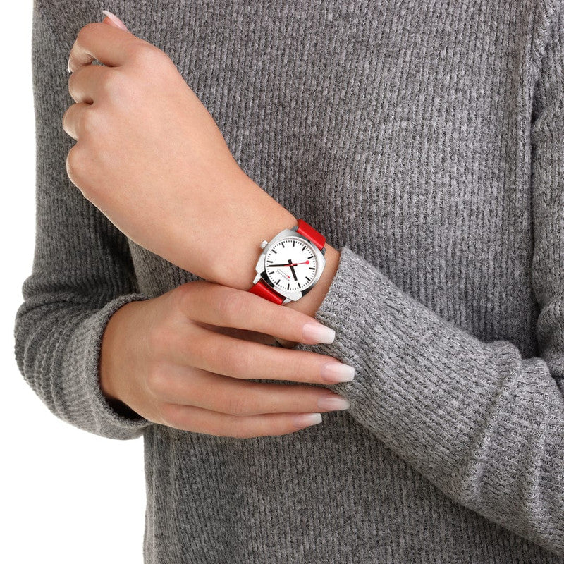 Mondaine SBB Petite Cushion Square Watch | 31mm | White Dial