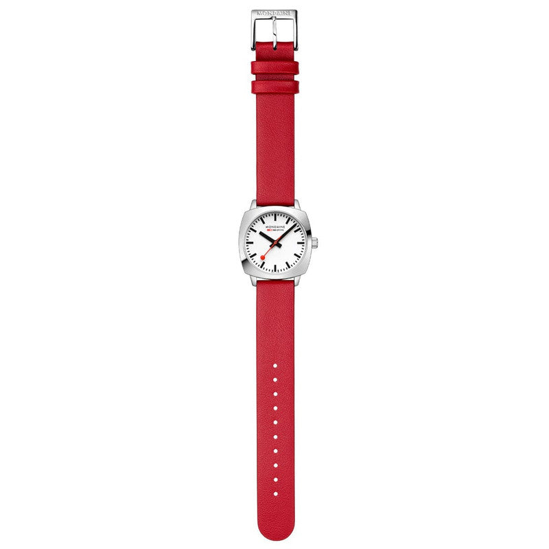 Mondaine SBB Petite Cushion Square Watch | 31mm | White Dial