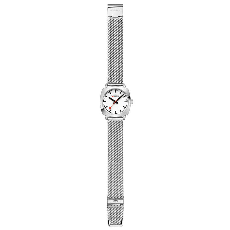 Mondaine SBB Petite Cushion Square Watch | 31mm | White Dial