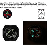 Bertucci DX3 Compass Watch | Patrol Khaki™ dial, Dark Khaki case | Coyote nylon band + compass