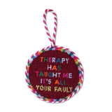 Furbish Needlepoint Ornament | 3.5"