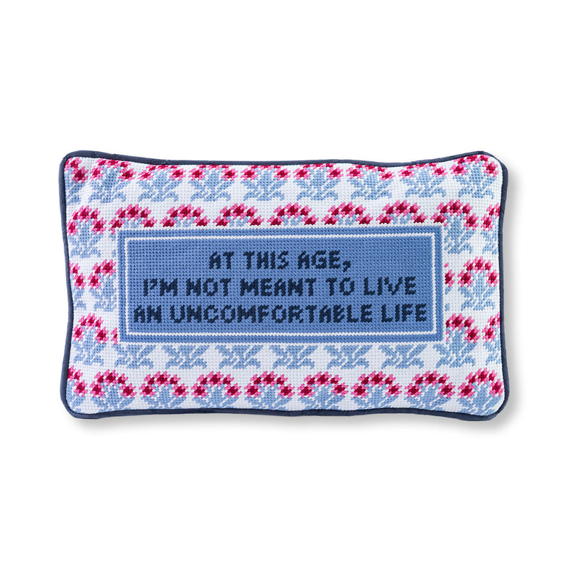 Furbish Uncomfortable Needlepoint Pillow