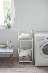 Yamazaki Tosca Wagon for Tosca Laundry Basket - Steel | White