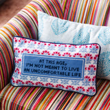Furbish Uncomfortable Needlepoint Pillow